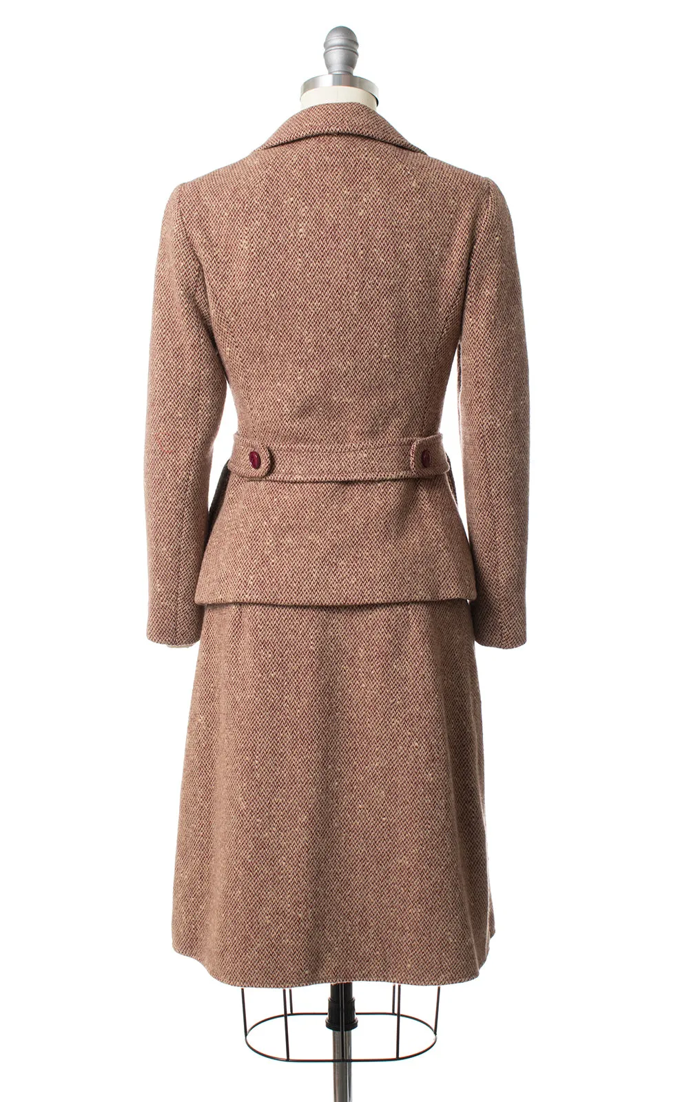 1940s Style Wool Tweed Skirt Suit | small