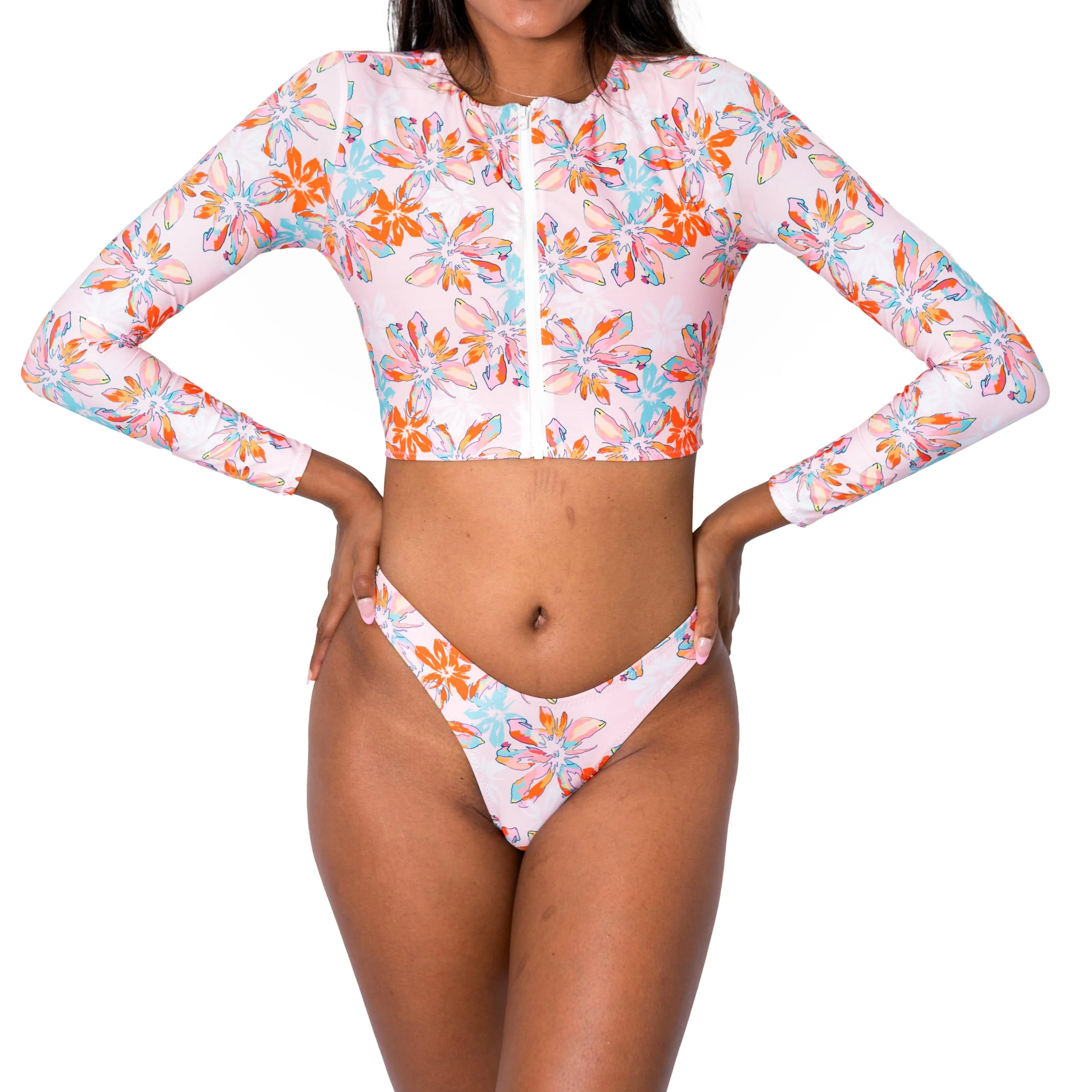 Aima Dora | Zip Up Short Rash Guard - UPV 50  sun protection