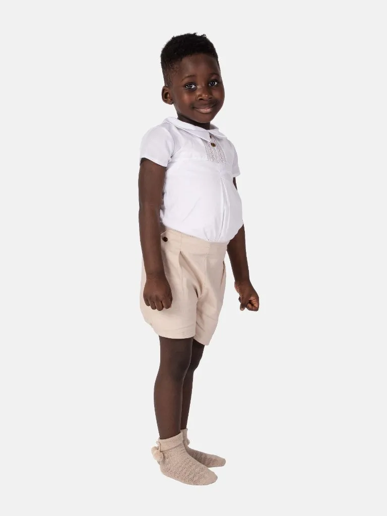 Baby Boy Diego Collection Spanish 2-Piece Set-Beige