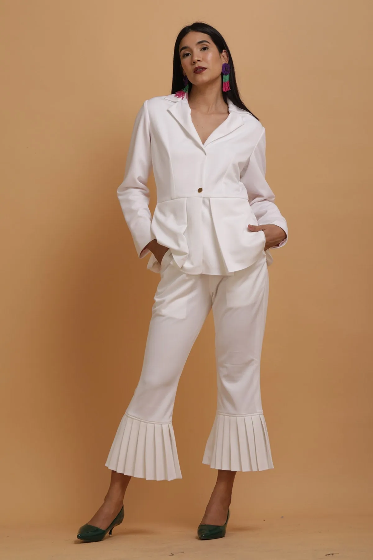 Banana Crepe Blazer Set