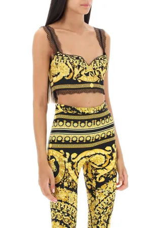 barocco silk bralette top
