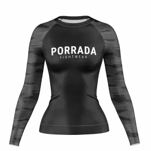 BLACK CAMO WOMEN RASH GUARD