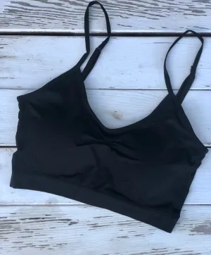 Black Dynamic Fashion Seamless Bralette OS