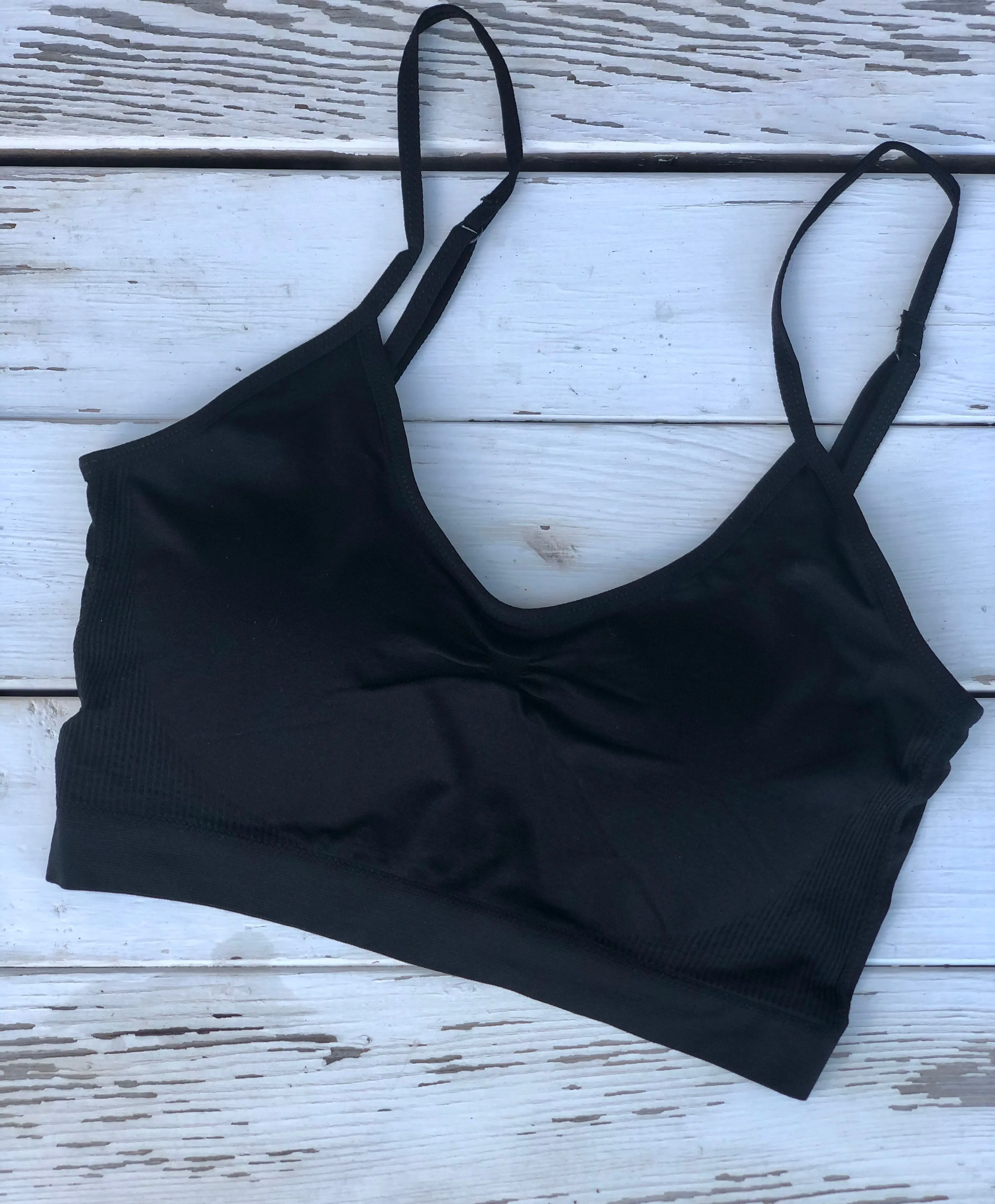 Black Dynamic Fashion Seamless Bralette OS