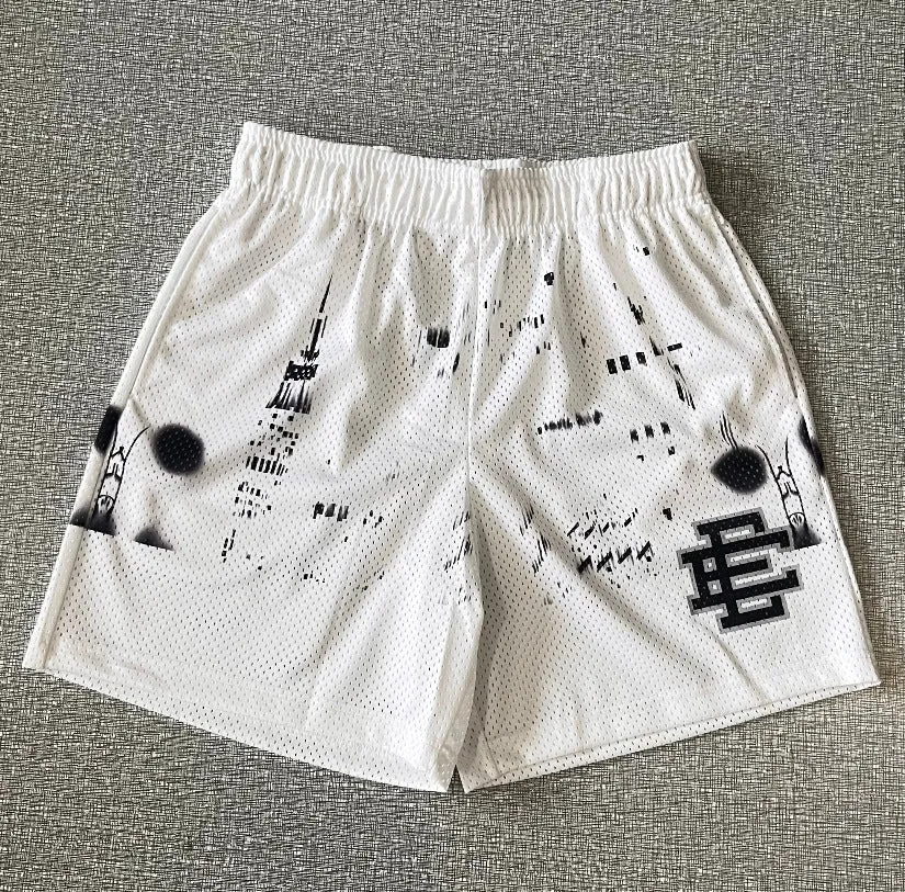 Brandon - Men's Gym Shorts - Floral Print Mesh Basketball Beachwear