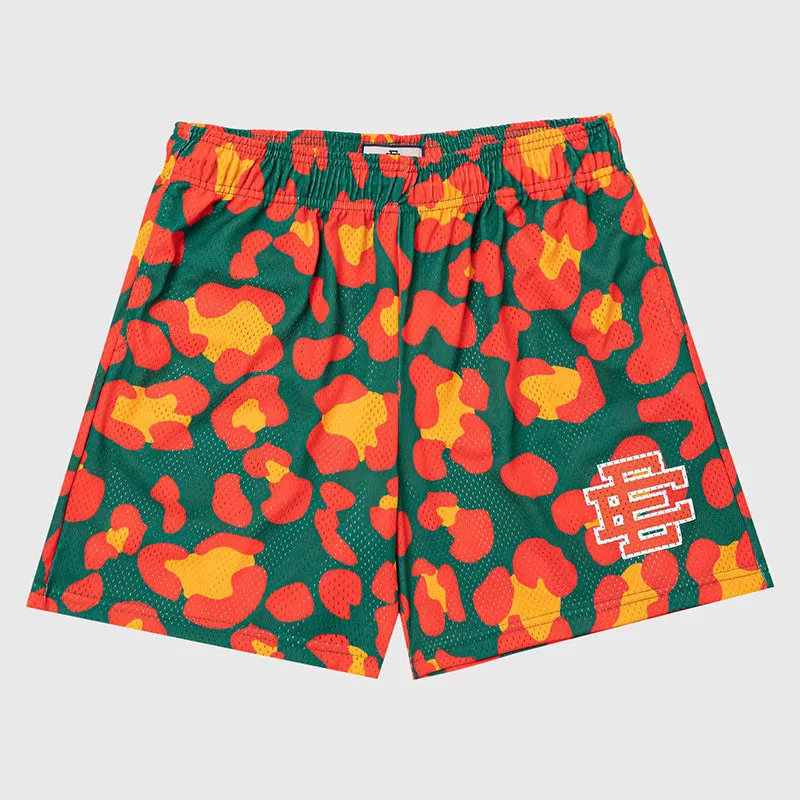 Brandon - Men's Gym Shorts - Floral Print Mesh Basketball Beachwear
