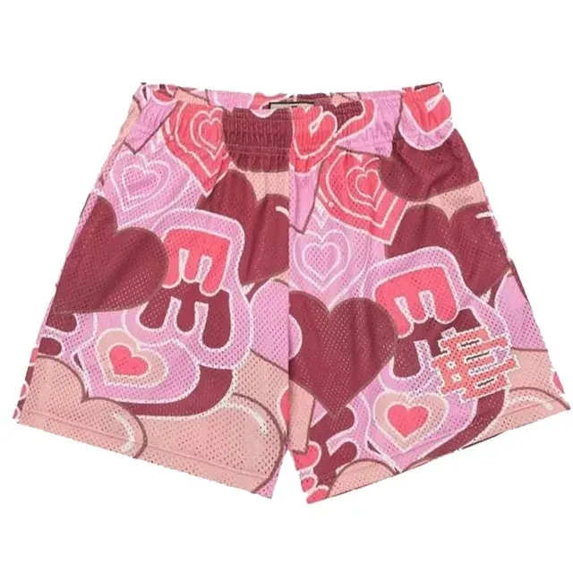 Brandon - Men's Gym Shorts - Floral Print Mesh Basketball Beachwear