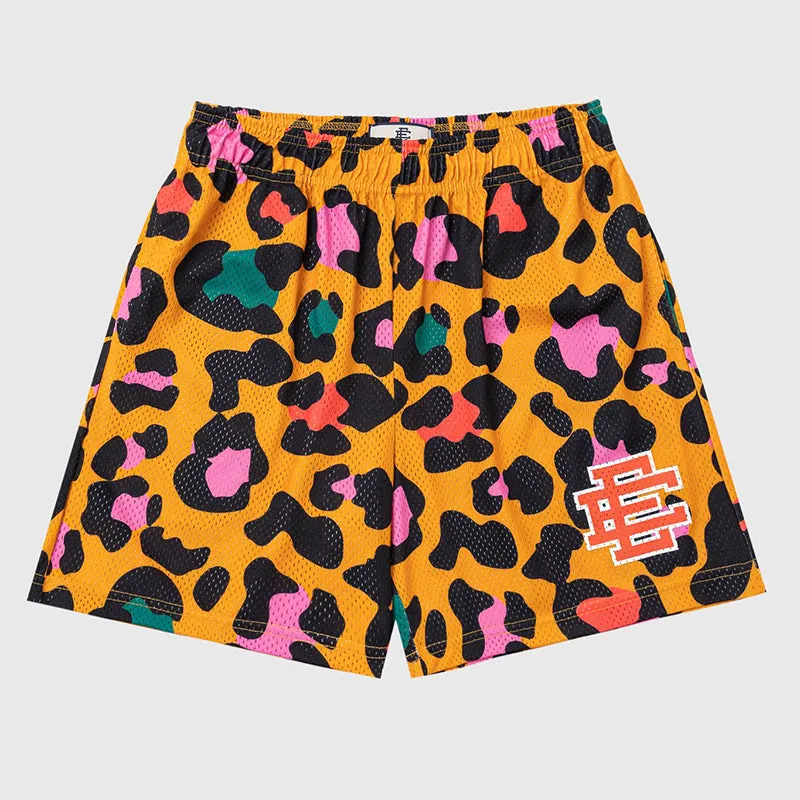 Brandon - Men's Gym Shorts - Floral Print Mesh Basketball Beachwear