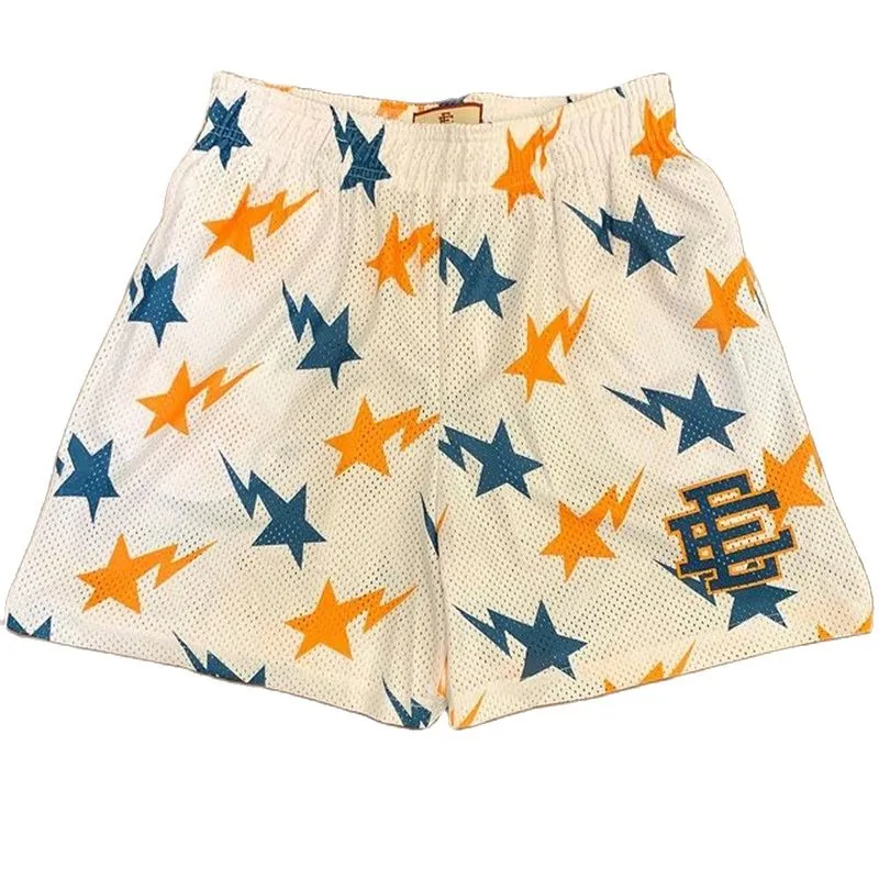 Brandon - Men's Gym Shorts - Floral Print Mesh Basketball Beachwear