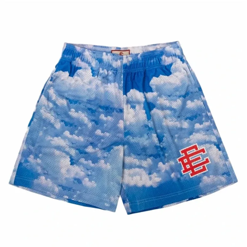 Brandon - Men's Gym Shorts - Floral Print Mesh Basketball Beachwear