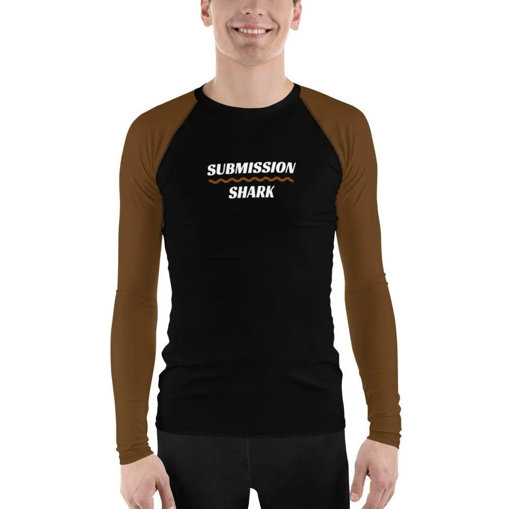 Brown SS Premium Standard ~ Men's BJJ Rash Guard