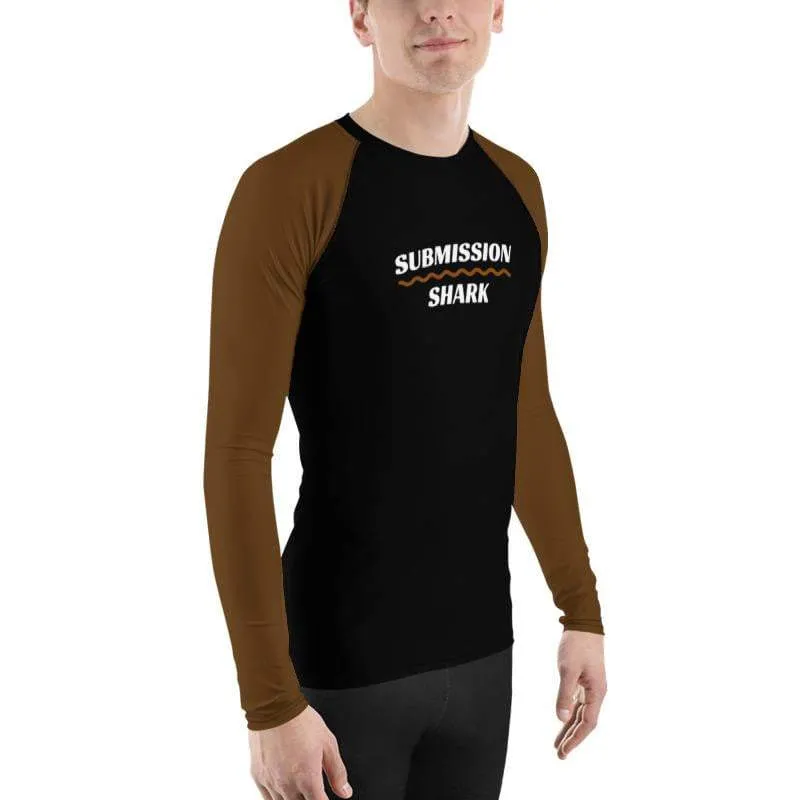 Brown SS Premium Standard ~ Men's BJJ Rash Guard