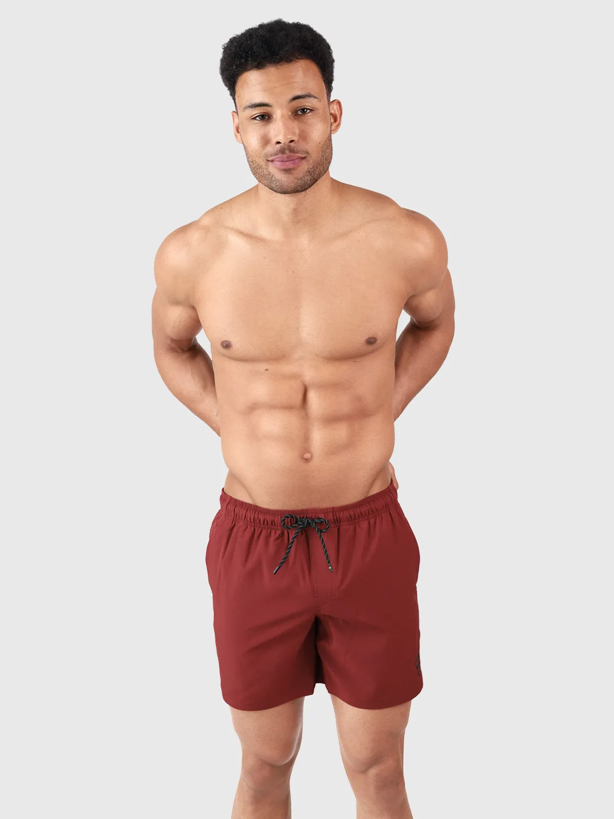 Bru-conic Men Swim Shorts | Red
