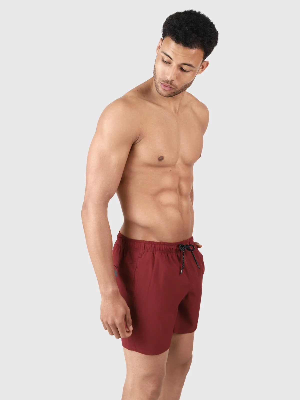 Bru-conic Men Swim Shorts | Red