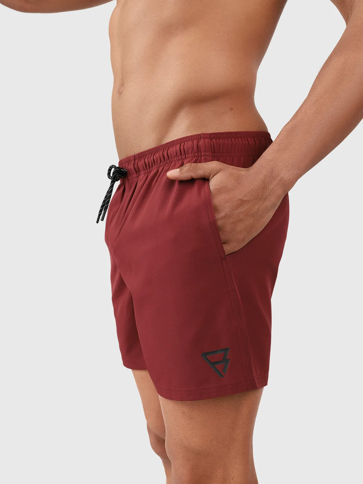 Bru-conic Men Swim Shorts | Red