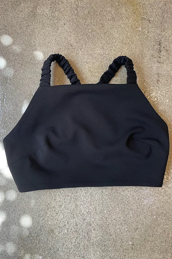 Bungee Strap Bralette in Black