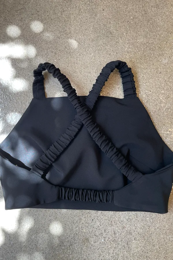 Bungee Strap Bralette in Black