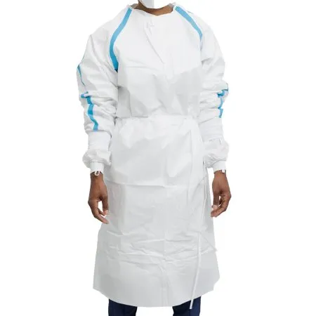 Chemotherapy Procedure Gown Contec® CritiGear™ Small / Medium White NonSterile ASTM D6978-05 Disposable - Contec Inc  Mfr# HCGA0800-S/M