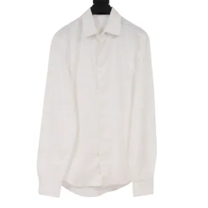 Christopher Nemeth White Monogram Button Down Shirt