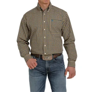Cinch® Men's Square Printed Gold Button Down Shirt MTW1105341