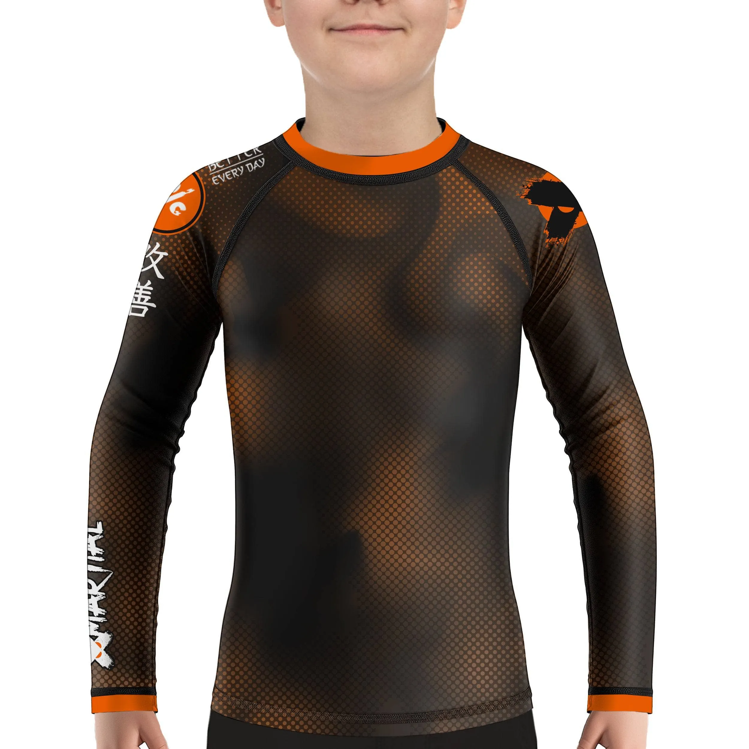 Dynamic Halftone Kids Rank BJJ Rash Guard
