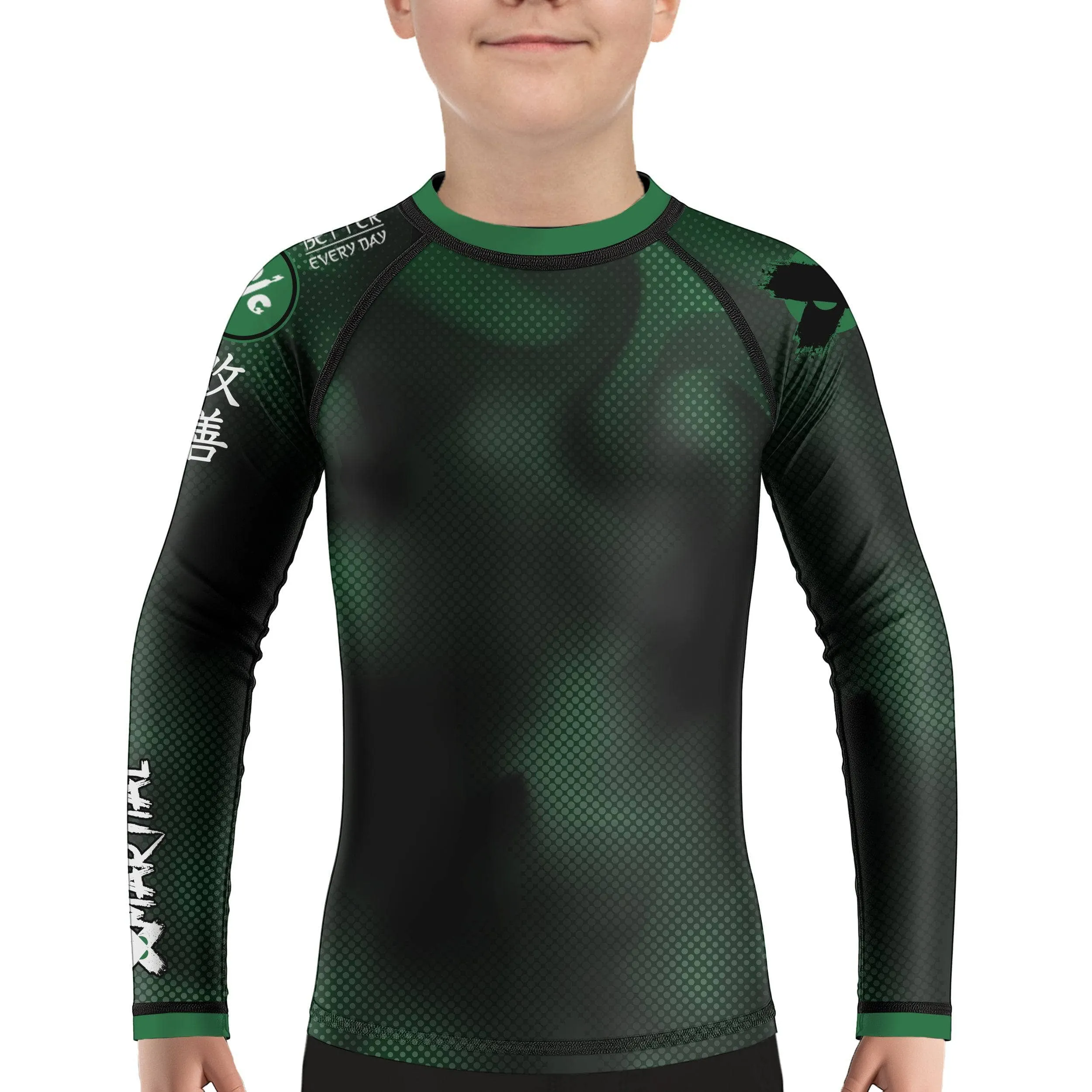 Dynamic Halftone Kids Rank BJJ Rash Guard