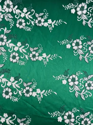 Embroidered Lace - Teal - 150cm