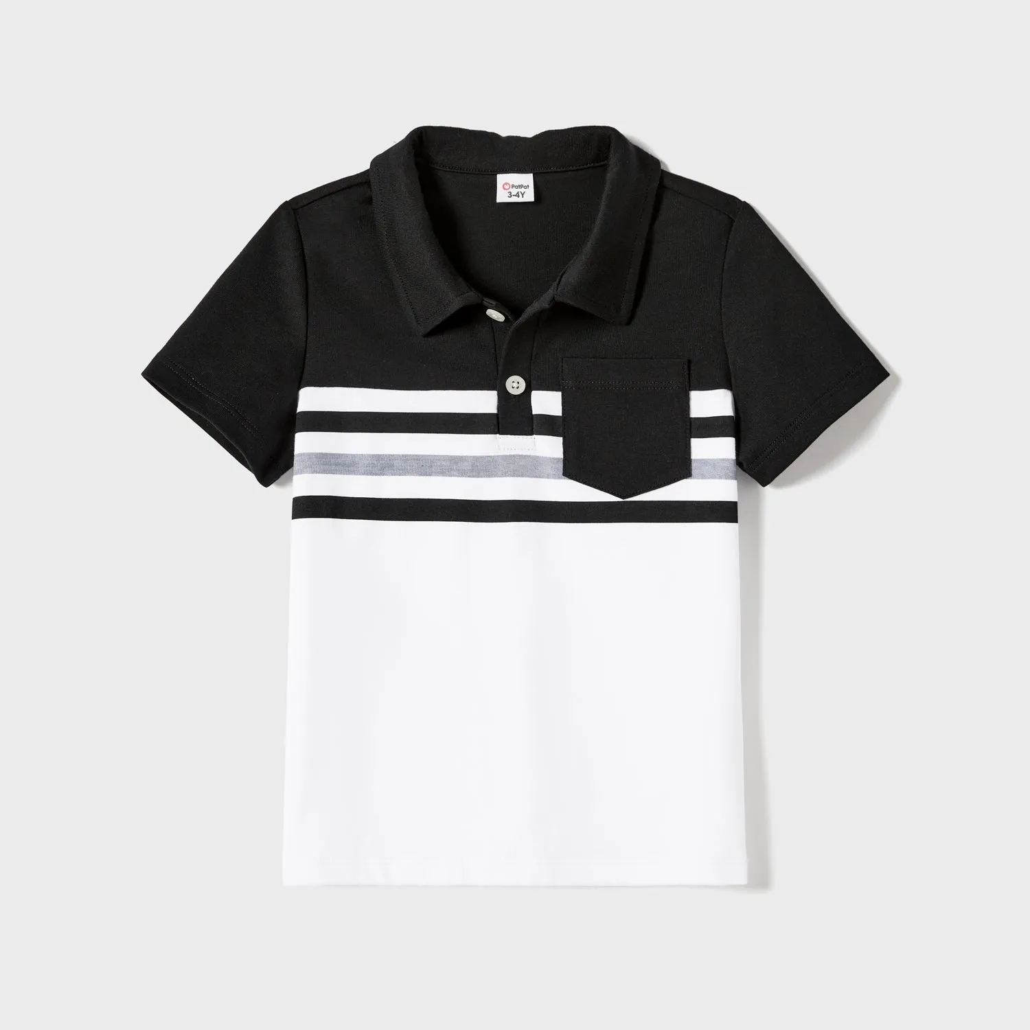 Family Matching black  dot dresses and Long-sleeve Colorblock Tops Sets