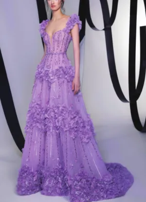 Floral Embellished Gown