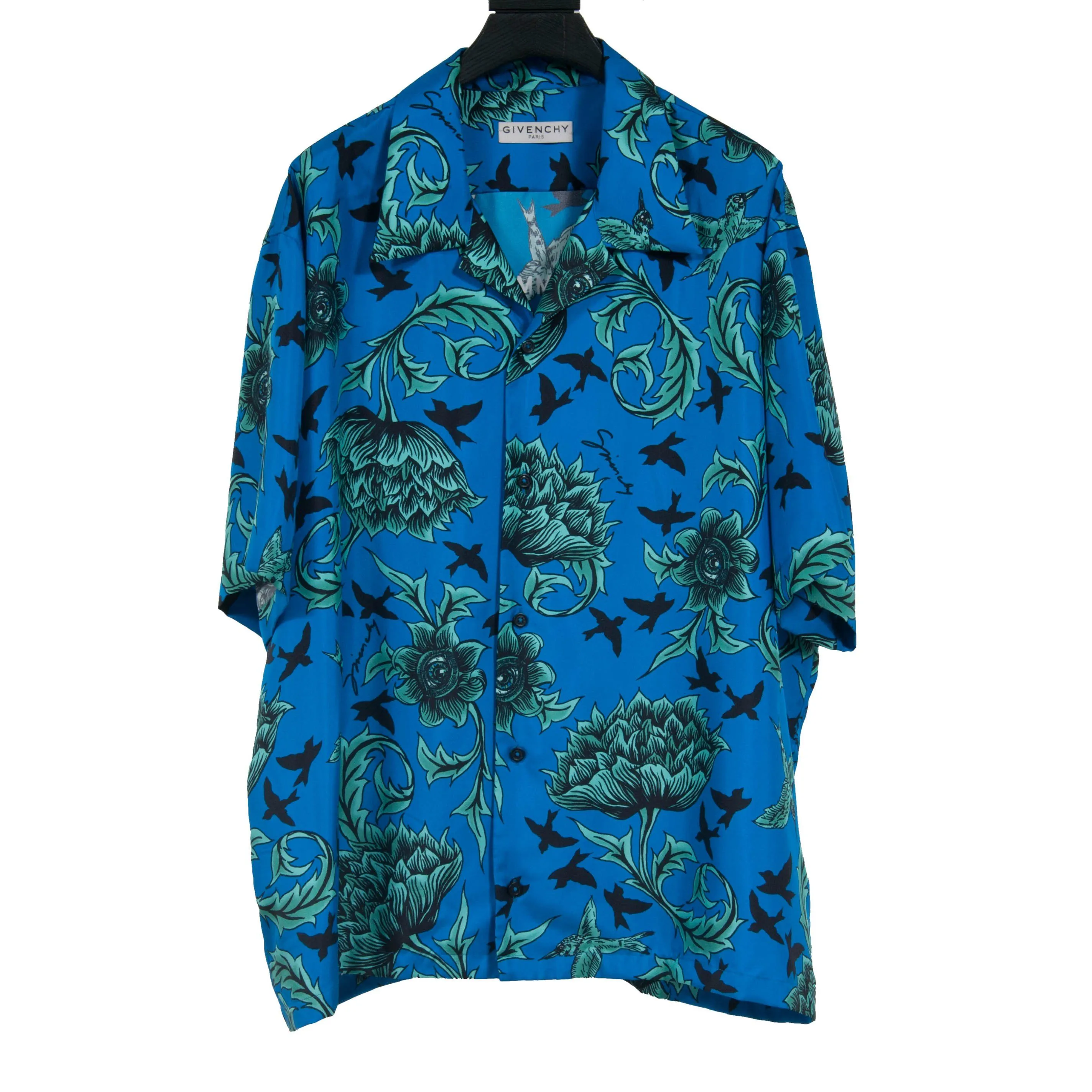 Floral Printed Silk Hawaiian Shirt