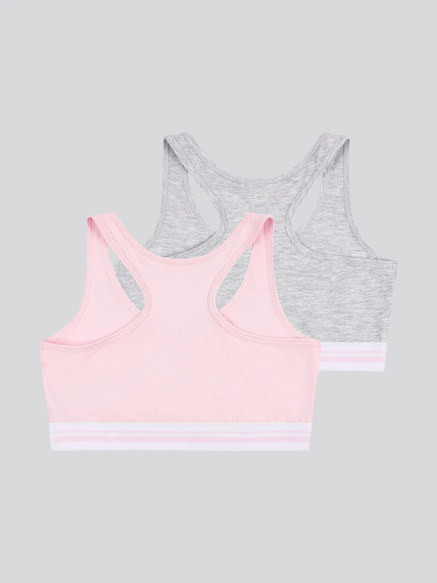 Girls 2 Pack Crop Tops in Pink