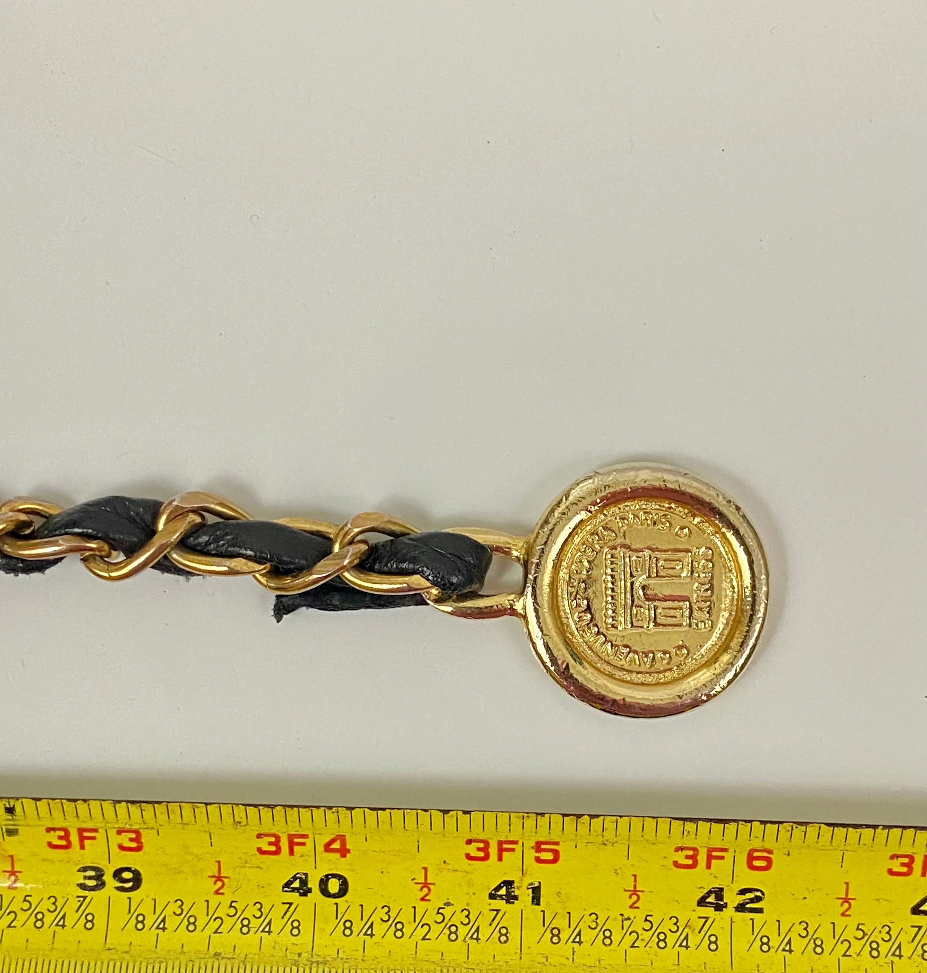Gold &black layered waist chain belt