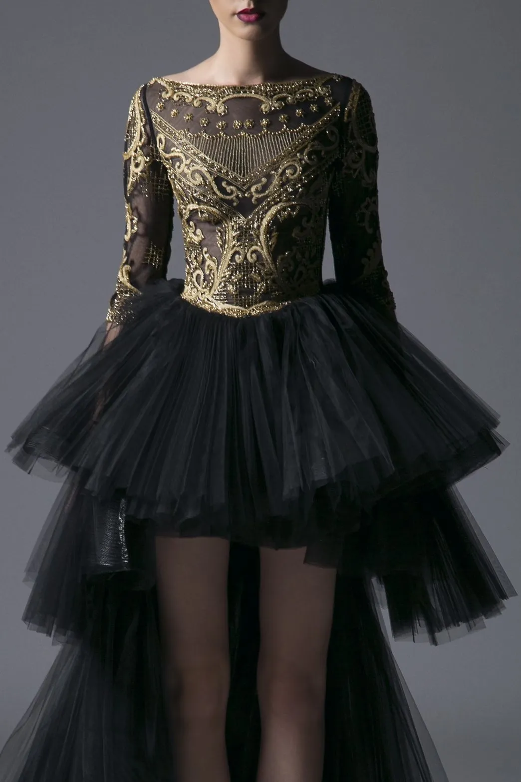 GOLD EMBROIDERED DRESS