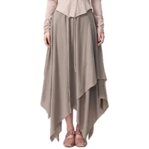Grey Knitted Maxi Skirt