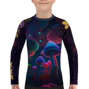 Indigo Mushroom Kids BJJ Rash Guard