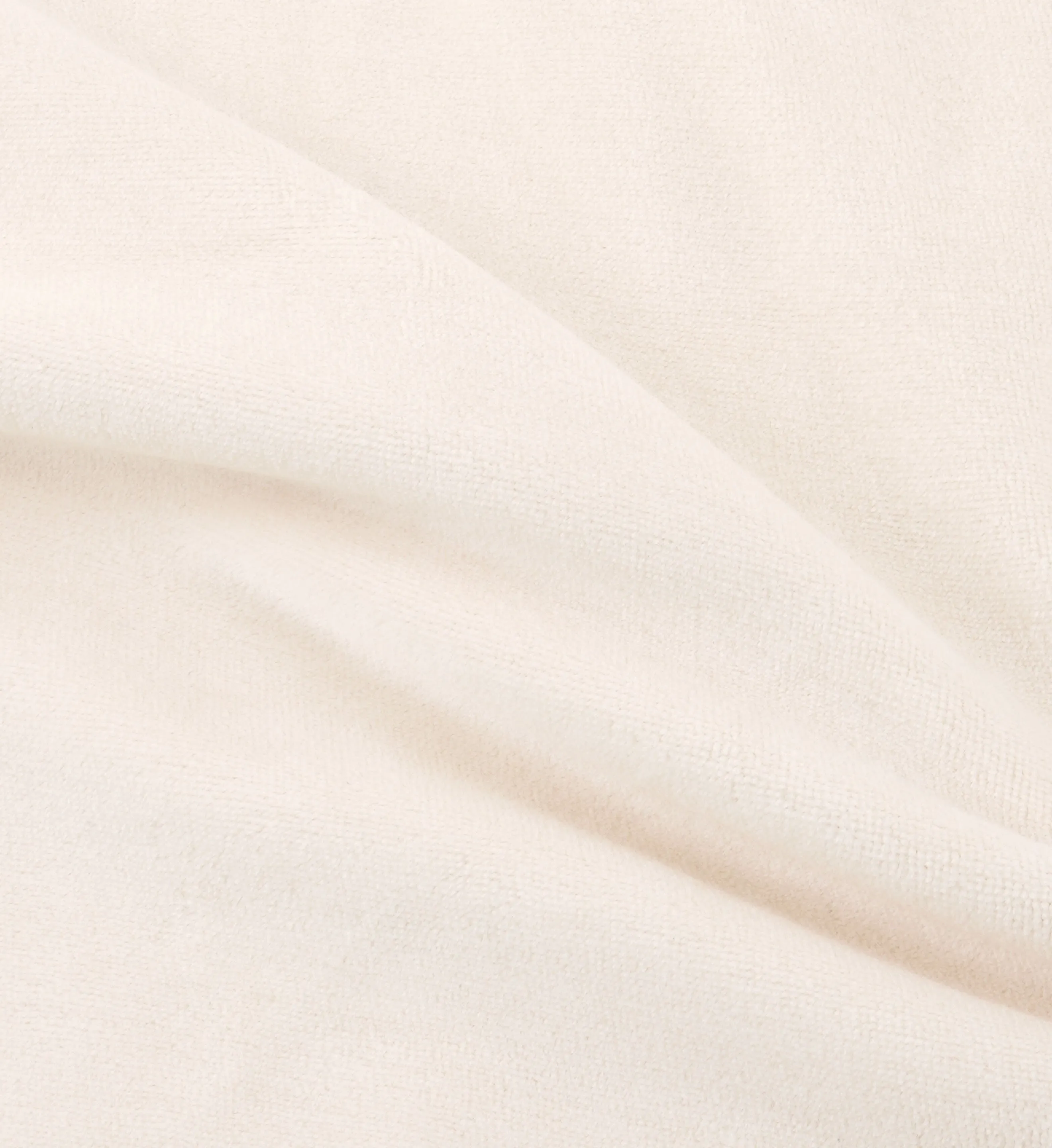 Italic Logo Velour Polo - Cream/Navy