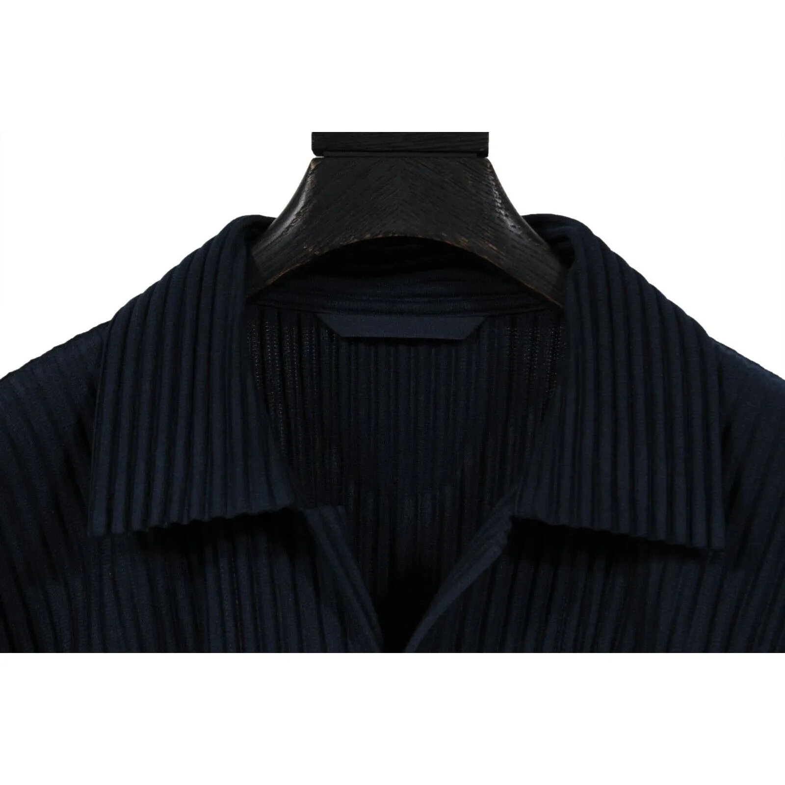 July Button Down Shirt US 2  Navy Blue Pleated