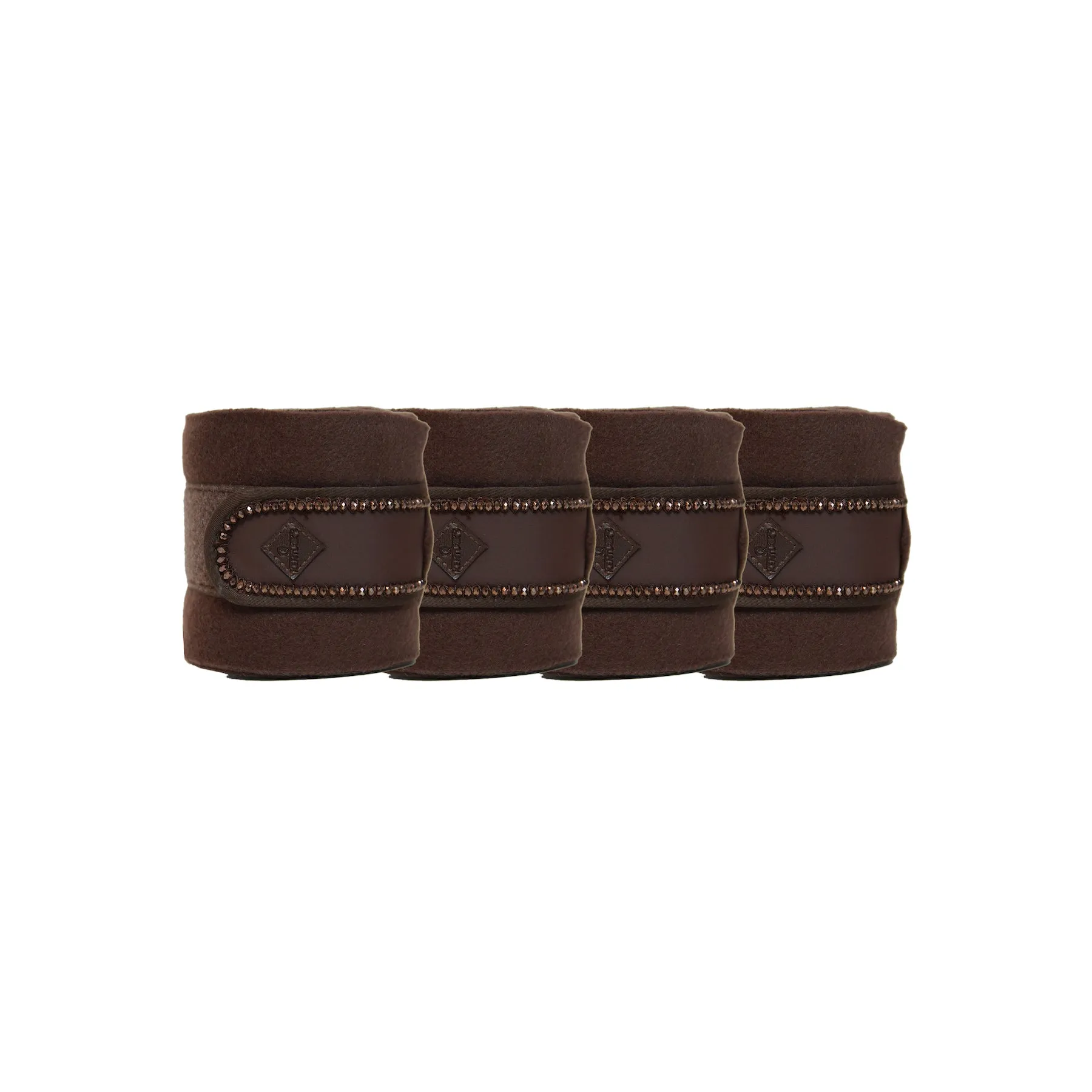 Kentucky Horsewear Polar Fleece Bandage Pearls, Brown, Full