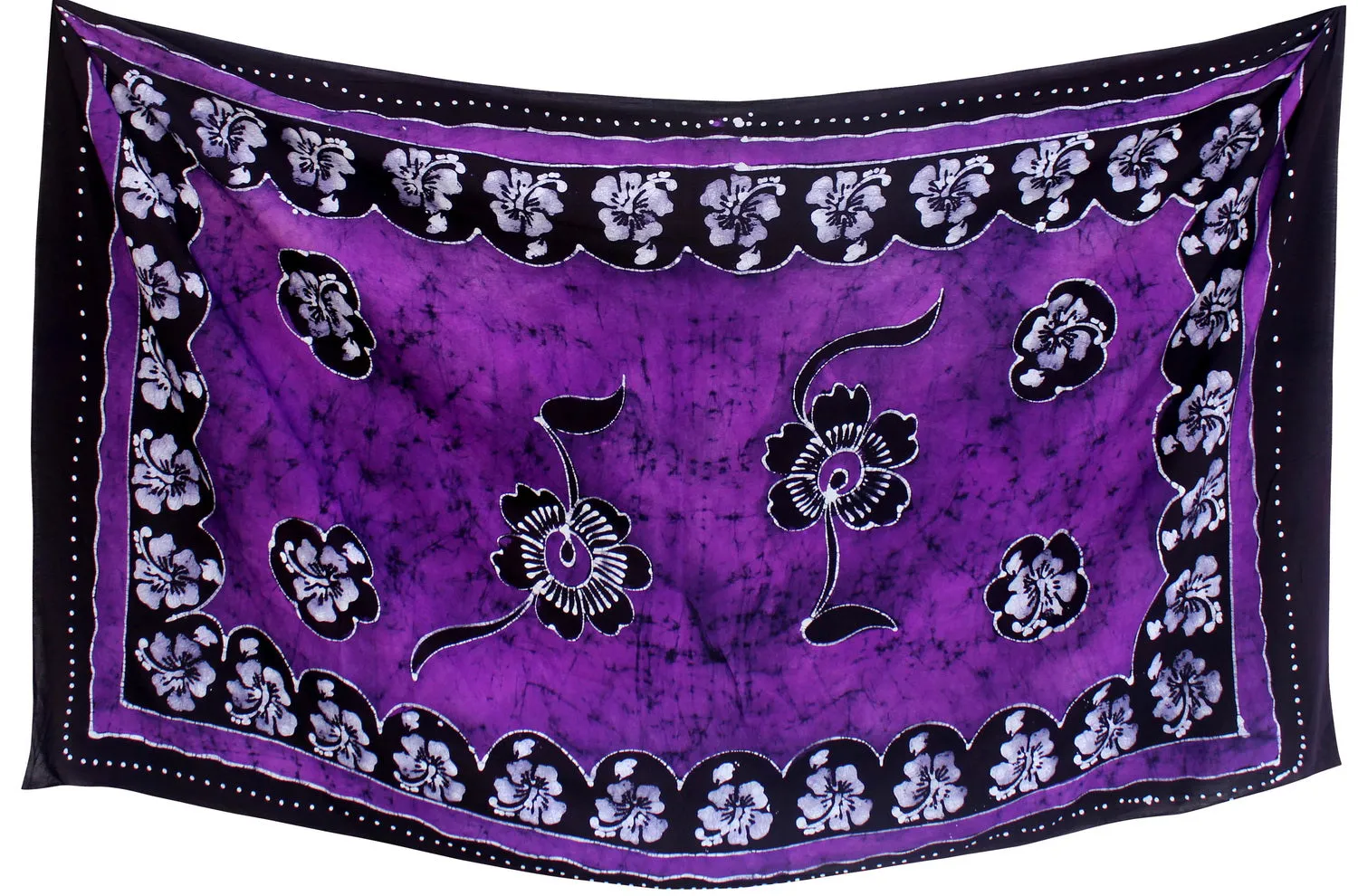 La Leela Men's Hawaiian Beach Wrap Sheer Sarong Swimming Bathing Suit Towel Beachwear Swim Pareo Cover up Long 72"X42"  Purple 137333