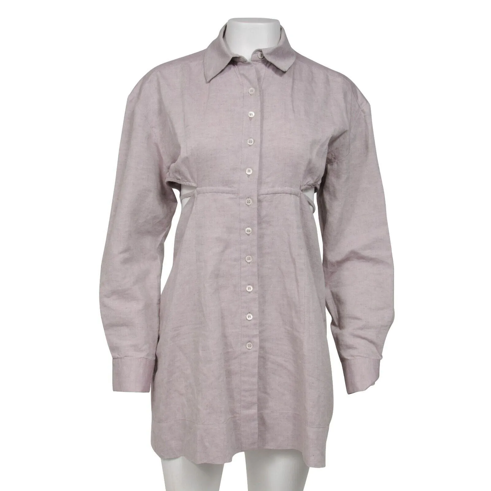 Lilac Purple Linen l'annee 97 Runway Shirt Dress