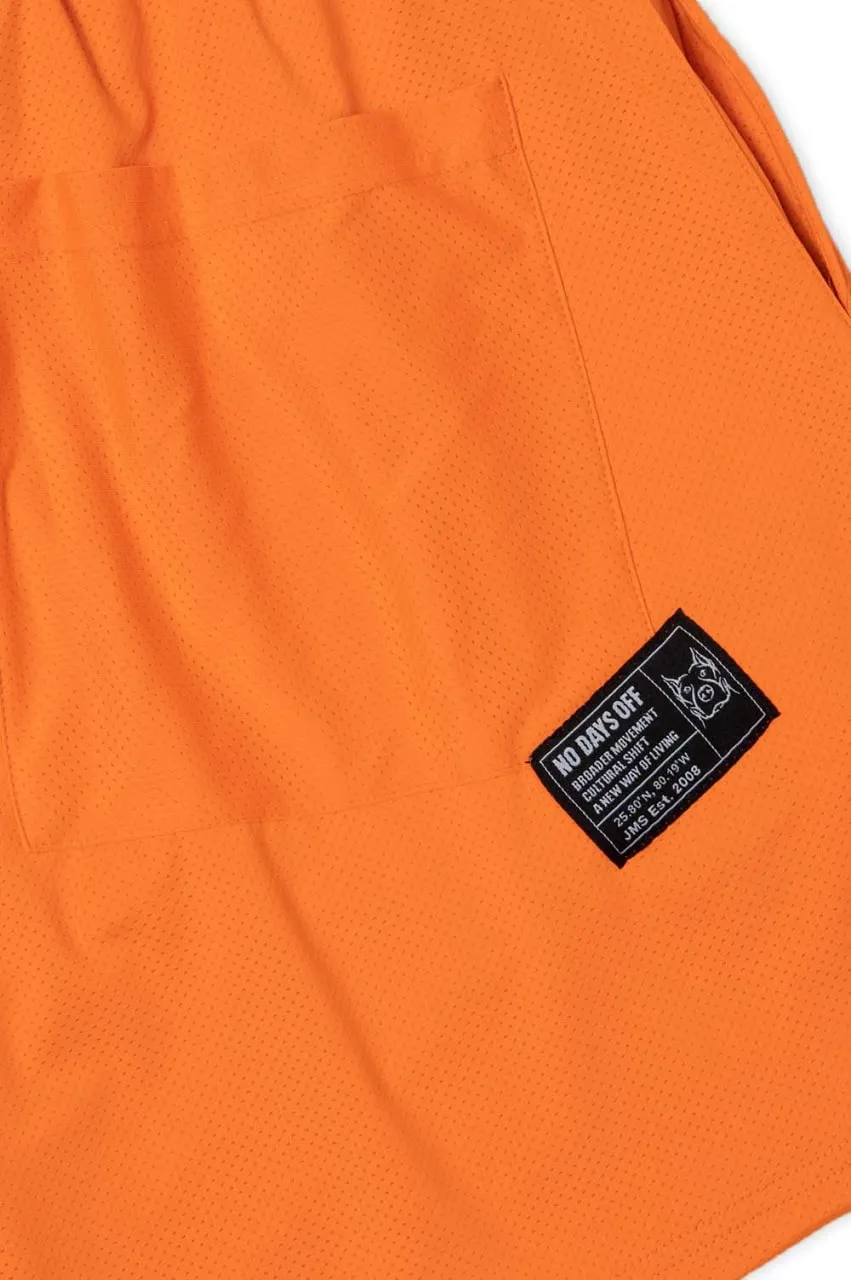 Men's Neon Orange Shorts