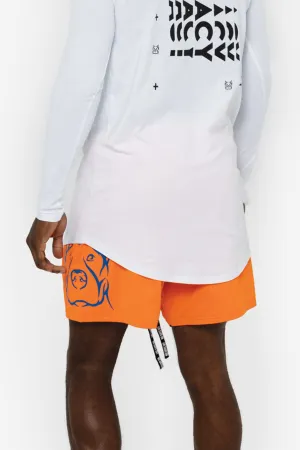 Men's Neon Orange Shorts
