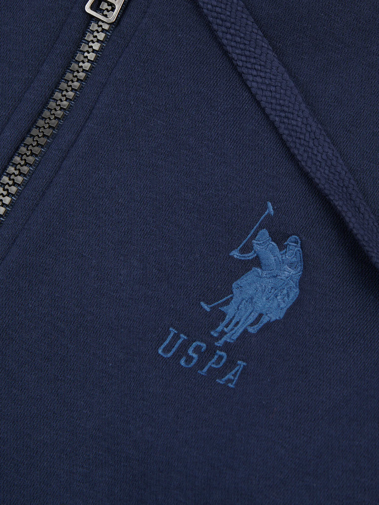 Mens Player 3 Zip-Through Hoodie in Navy Blue