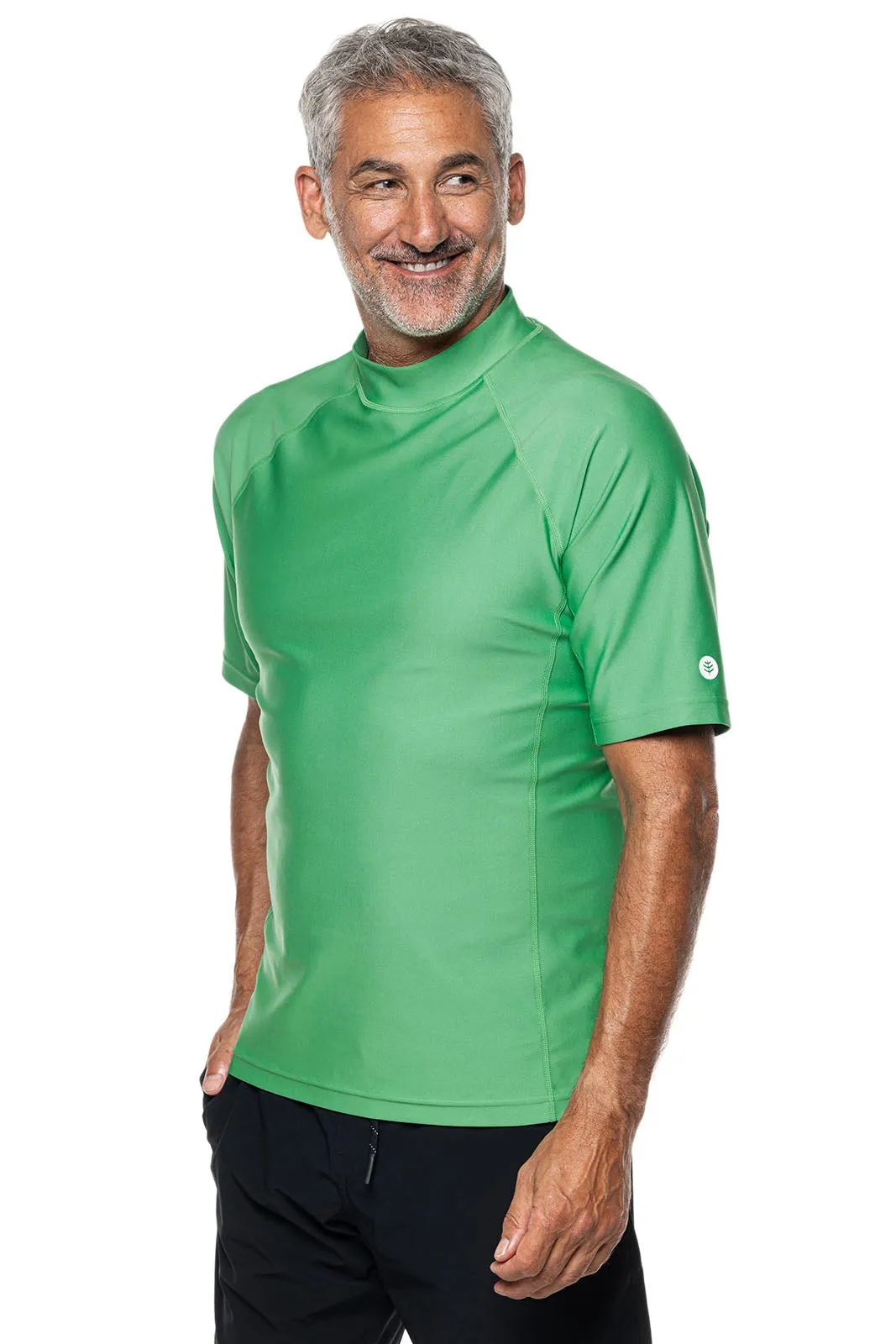 Men's Tulum Short Sleeve Surf Rash Guard | Palm Green