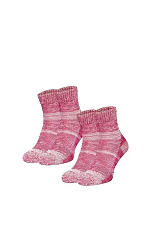 Merino Wool Running Socks - (Pack of 2) Heather Bordo