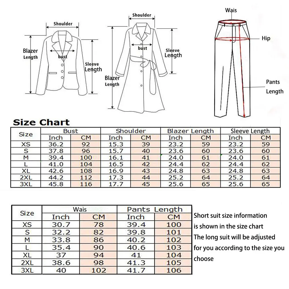 Modern Women's 3 Pcs Double Breast Formal Pant Suit Sets