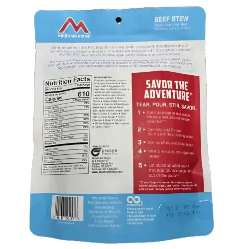 Mountain House  MILITARY Pro-Pak BEEF STEW (1-serving)