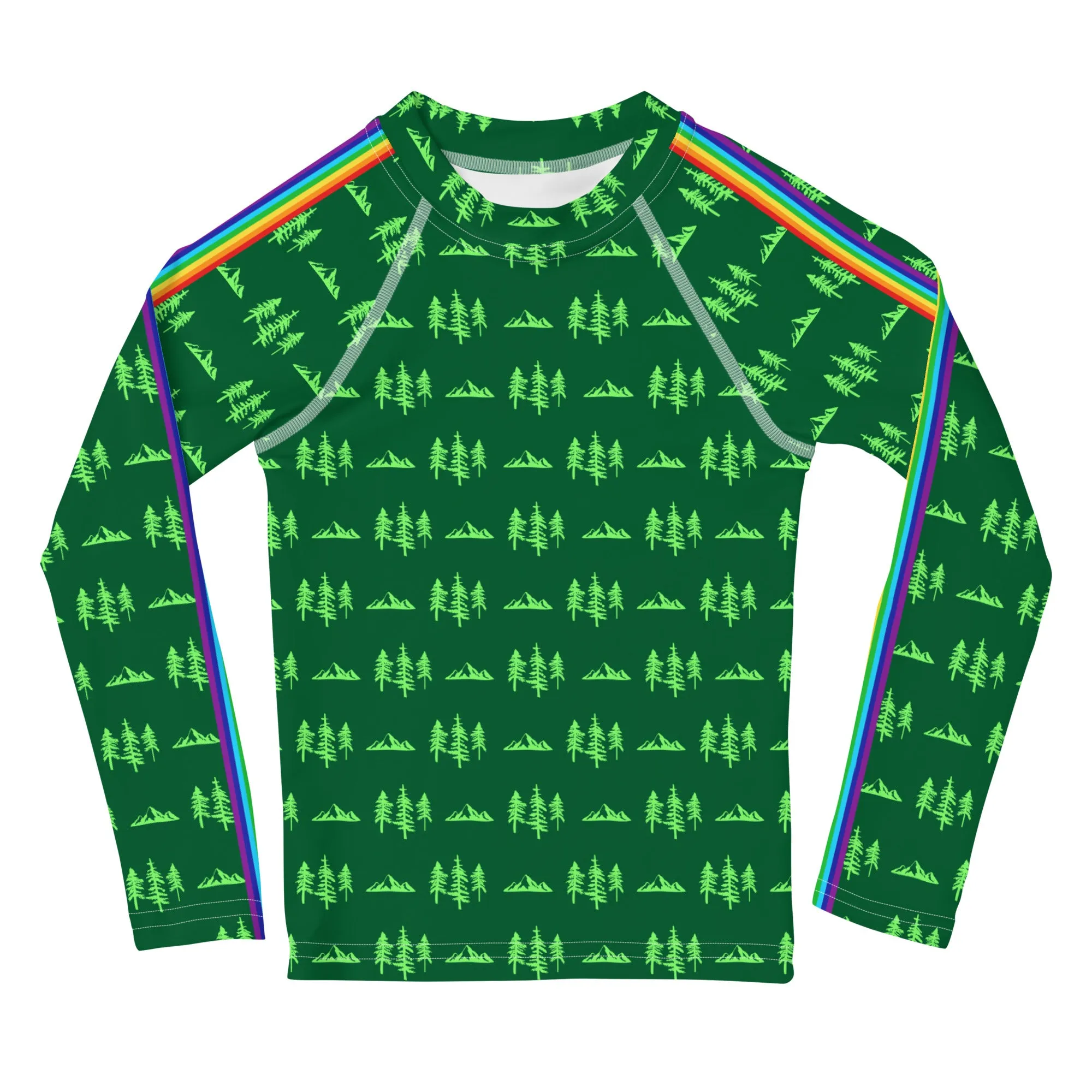 Mountains   Pines Kids Rash Guard