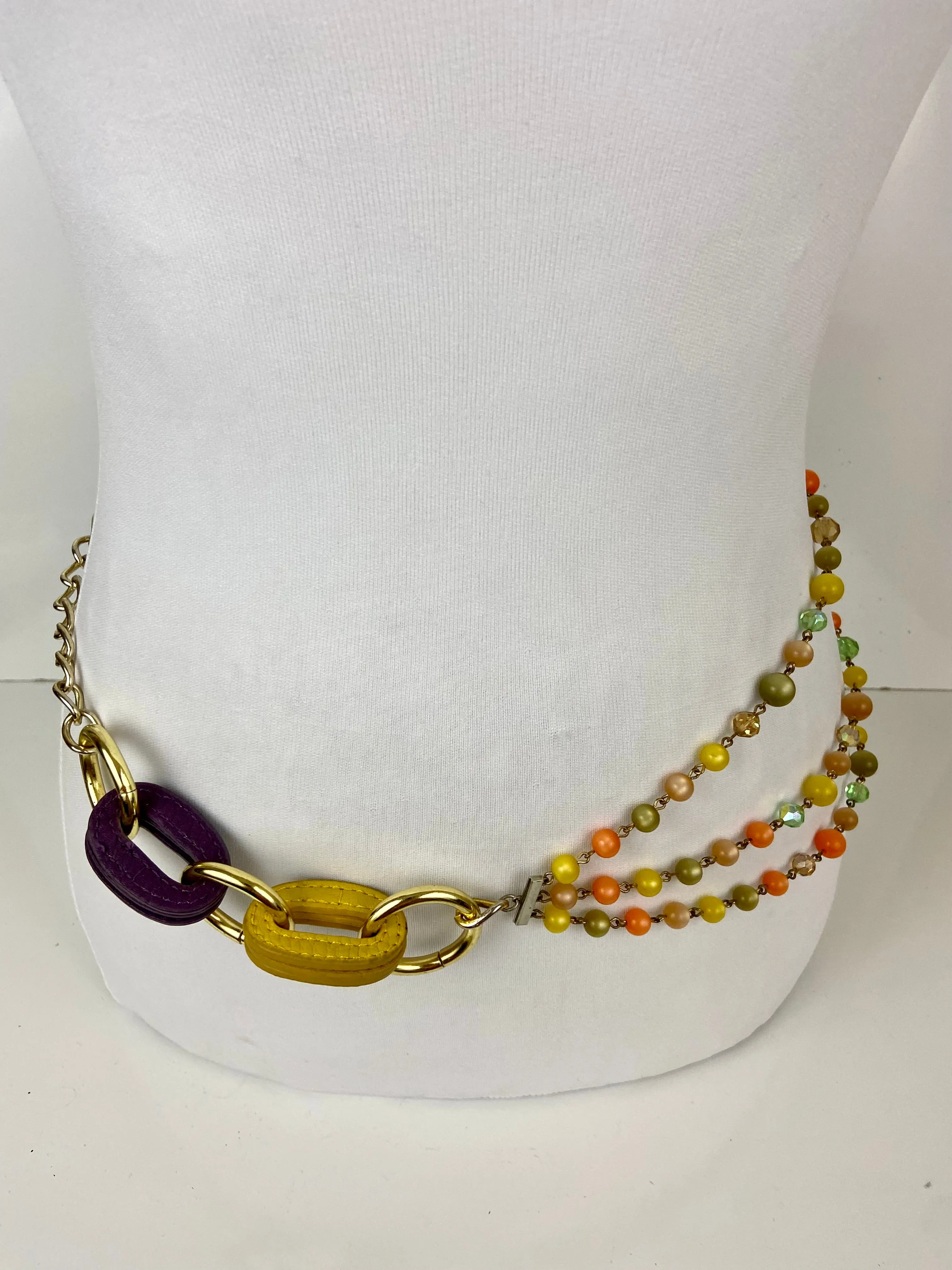Multi colored layered belt