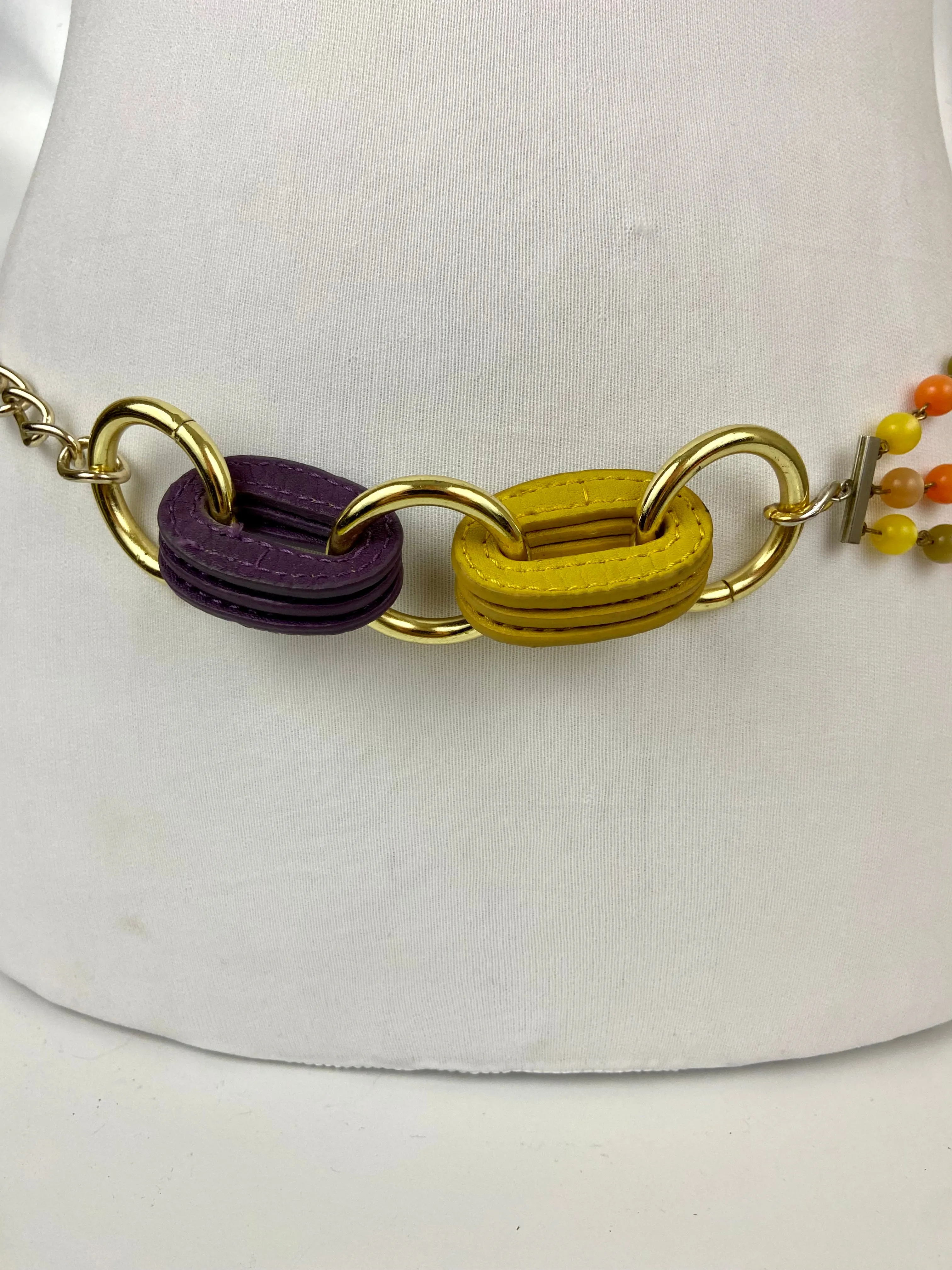 Multi colored layered belt